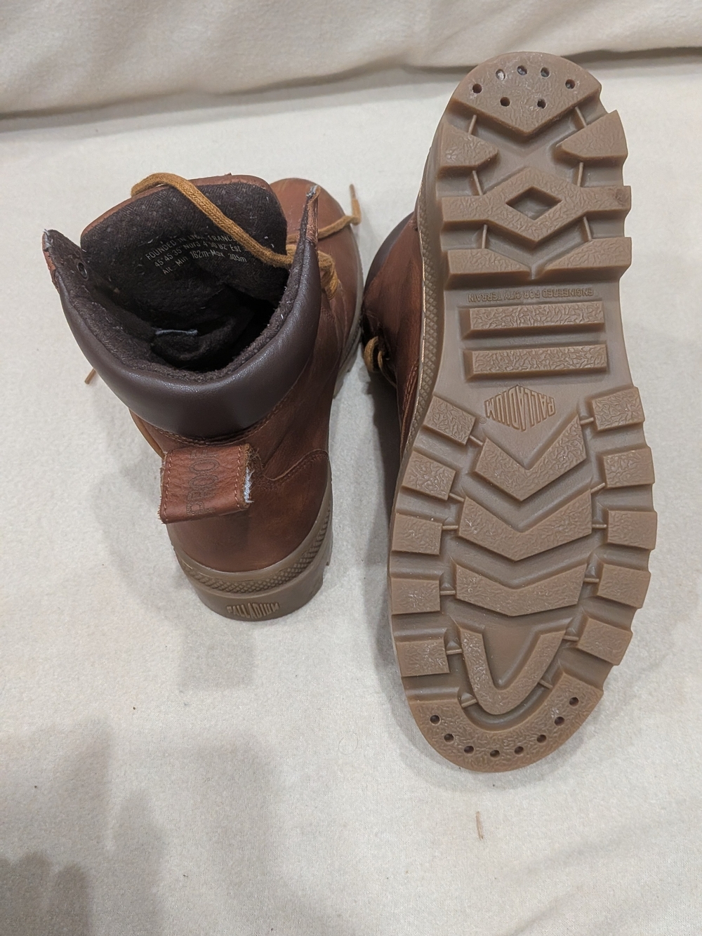 Palladium Men’s Brown Leather Lace-Up Boots - Picture 7 of 12